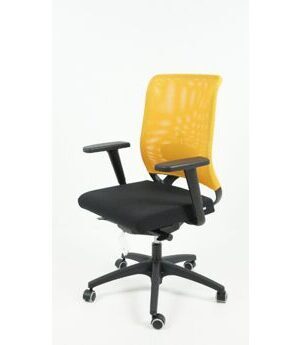 Bürodrehstuhl Ecochair, schwarz/gelb